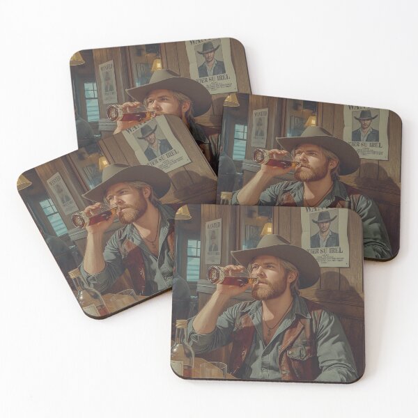Artikelvorschau, Hübscher Cowboy trinkt an der Bar - schwuler Stil entworfen und verkauft von Museum Of Non-Existing Art.