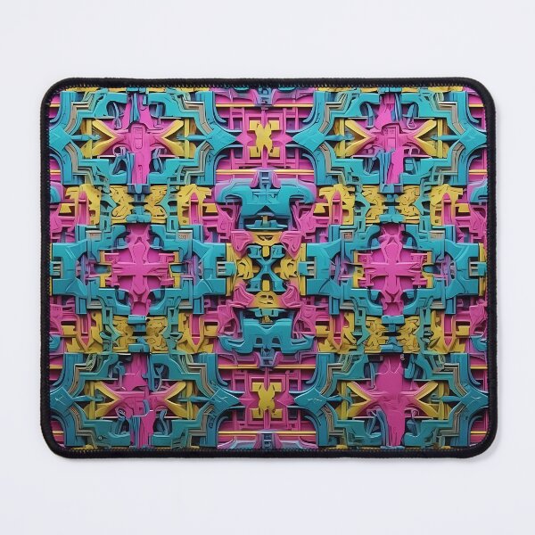 Item preview, Bright , Colorful, pink, Blue, Yellow, Multicolor, tesselate, kaleidoscope, Diagonal Repeated Hexagonal Pattern Textures designed and sold by Digital-Davinci.