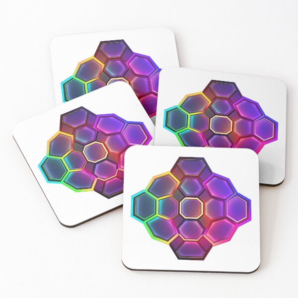 Item preview, Vibrant Hexagon Pattern designed and sold by New-School-Wave.