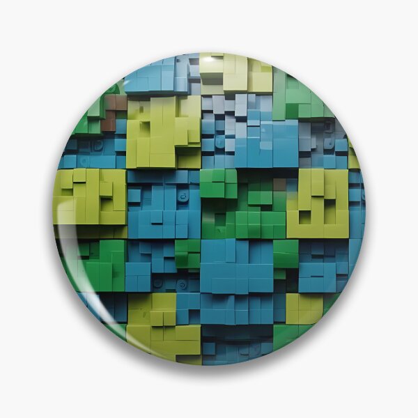 Item preview, Yellow Blue Green, 3D Block Squares Rectangular Jigsaw Tetris Like Tiles Design designed and sold by Digital-Davinci.