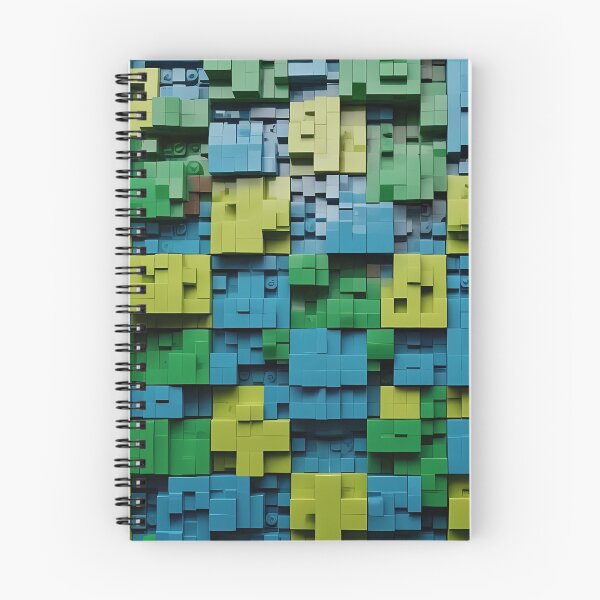 Item preview, Yellow Blue Green, 3D Block Squares Rectangular Jigsaw Tetris Like Tiles Design designed and sold by Digital-Davinci.