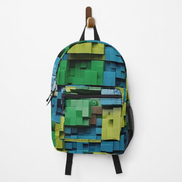 Item preview, Yellow Blue Green, 3D Block Squares Rectangular Jigsaw Tetris Like Tiles Design designed and sold by Digital-Davinci.