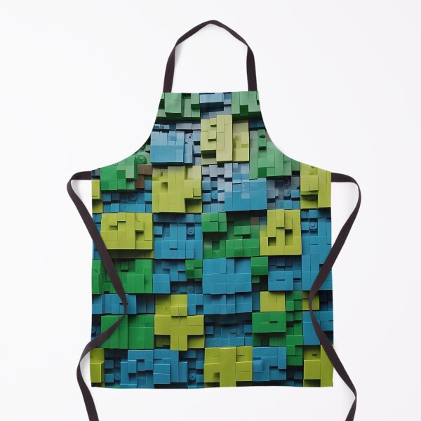 Item preview, Yellow Blue Green, 3D Block Squares Rectangular Jigsaw Tetris Like Tiles Design designed and sold by Digital-Davinci.