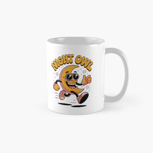 Item preview, Night Owl Moon Runner, Retro Cartoon Vibes for Late-Night Legends designed and sold by graphic-genie.