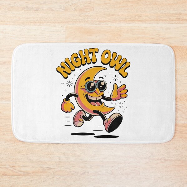 Item preview, Night Owl Moon Runner, Retro Cartoon Vibes for Late-Night Legends designed and sold by graphic-genie.