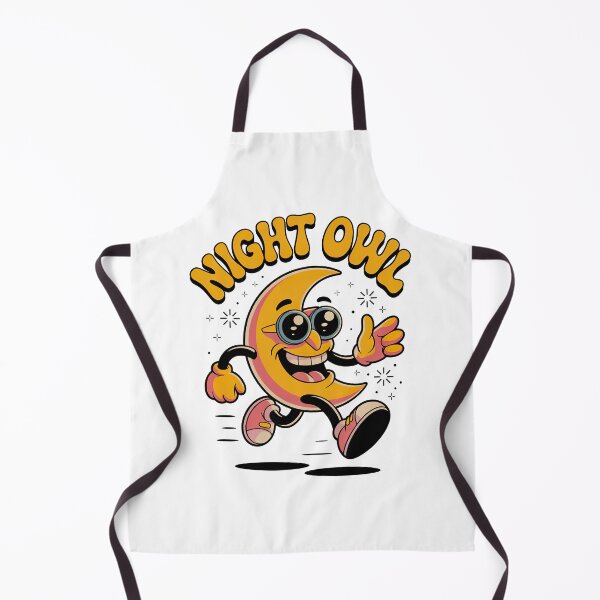 Item preview, Night Owl Moon Runner, Retro Cartoon Vibes for Late-Night Legends designed and sold by graphic-genie.