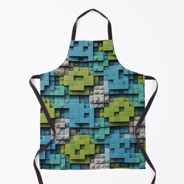 Item preview, White, Yellow Blue Green, 3D Block Squares Rectangular Jigsaw Tetris Like Tiles Design designed and sold by Digital-Davinci.