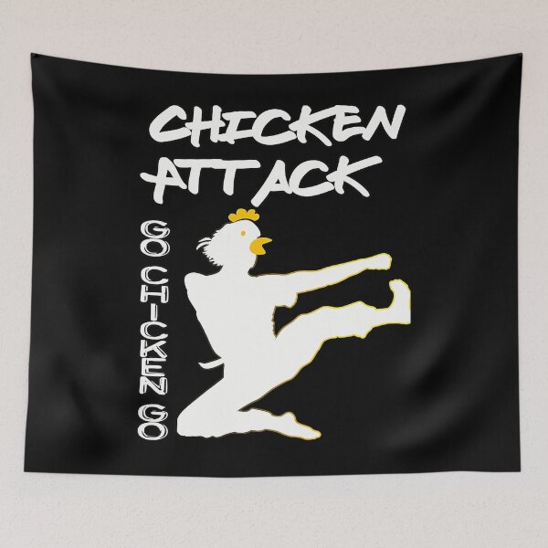 Item preview, Chicken Attack Go Chicken Go White Ninja Meme designed and sold by BrooksReichel.
