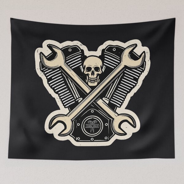 Item preview, Garage Therapy — V-Twin Skull Crest designed and sold by ArgentoArt.