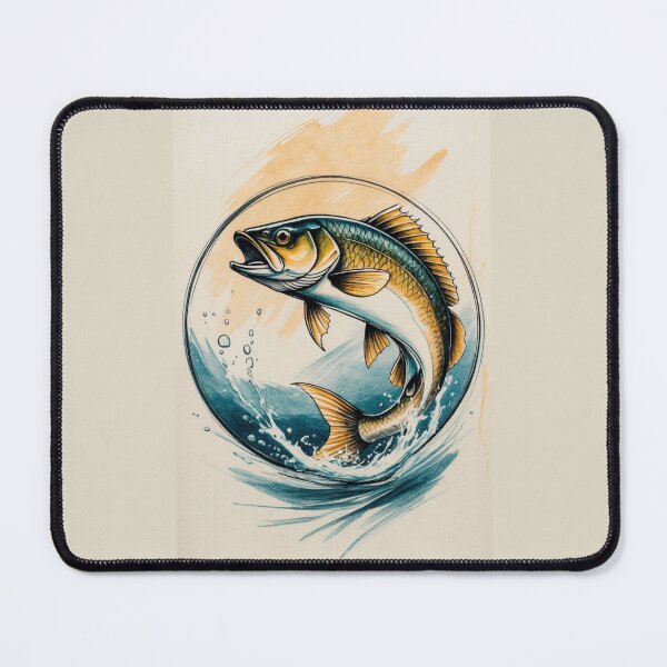 Item preview, Bass in Teal and Peach designed and sold by momgraves.