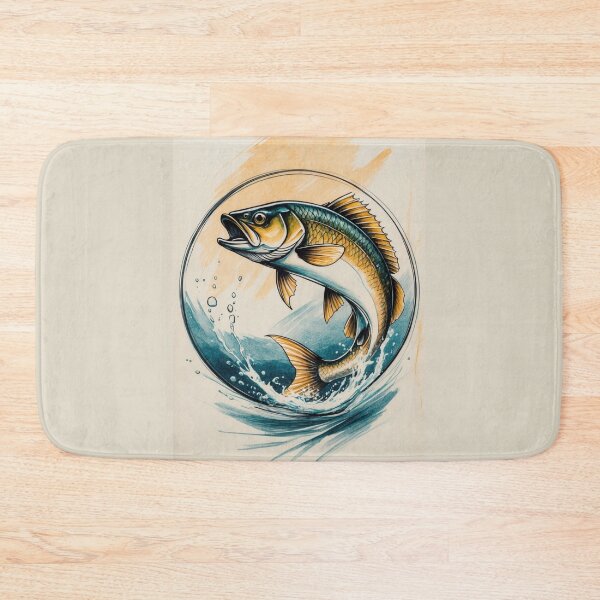 Item preview, Bass in Teal and Peach designed and sold by momgraves.