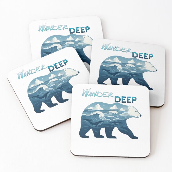 Item preview, "Wander Deep" Polar Bear with Arctic Ocean & Whales designed and sold by NSB-Design.