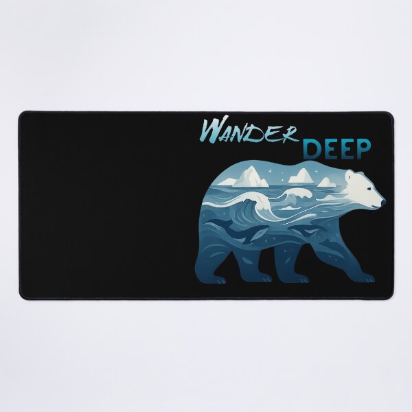 Item preview, "Wander Deep" Polar Bear with Arctic Ocean & Whales designed and sold by NSB-Design.