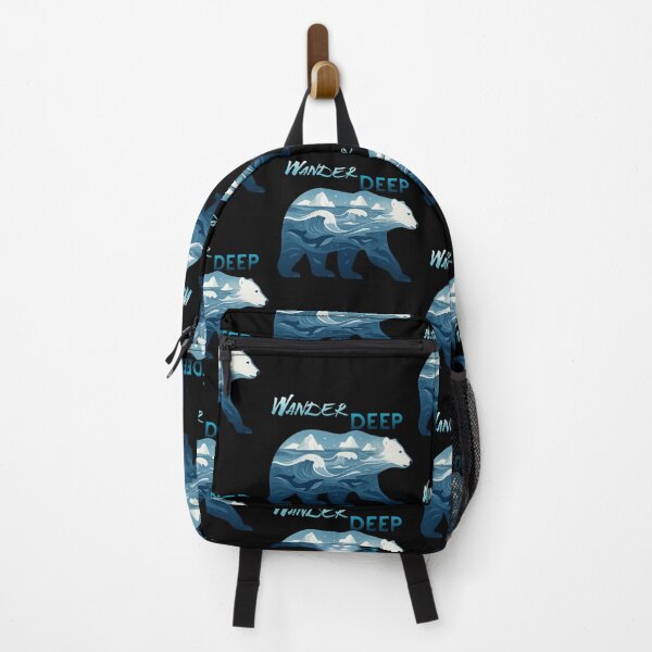 Item preview, "Wander Deep" Polar Bear with Arctic Ocean & Whales designed and sold by NSB-Design.