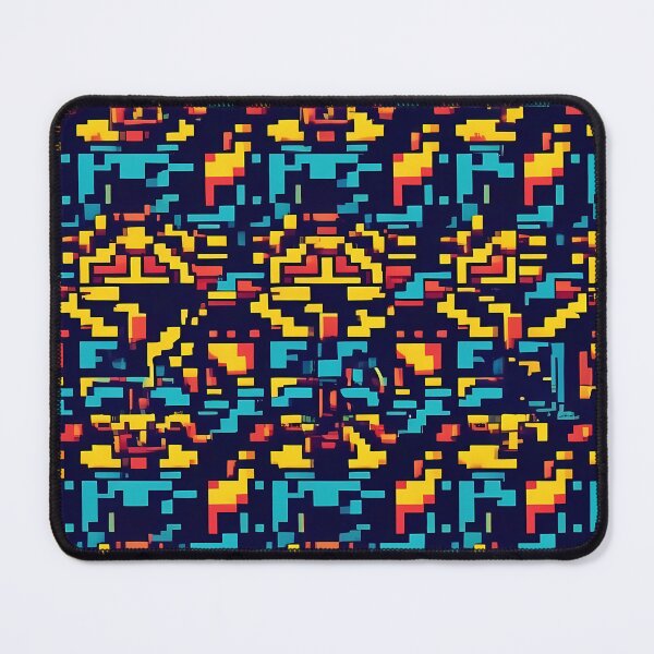 Item preview, Yellow Red Blue, Retro video games graphics, Diagonal Repeated Hexagonal Pattern Textures designed and sold by Digital-Davinci.