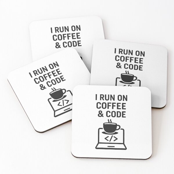 Item preview, I RUN ON COFFEE & CODE designed and sold by TheWonkyEaselCo.