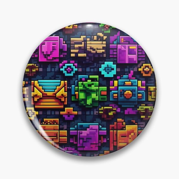 Item preview, Robot theme, Saturated, Retro video games graphics,  Diagonal Repeated Hexagonal Pattern Textures  designed and sold by Digital-Davinci.