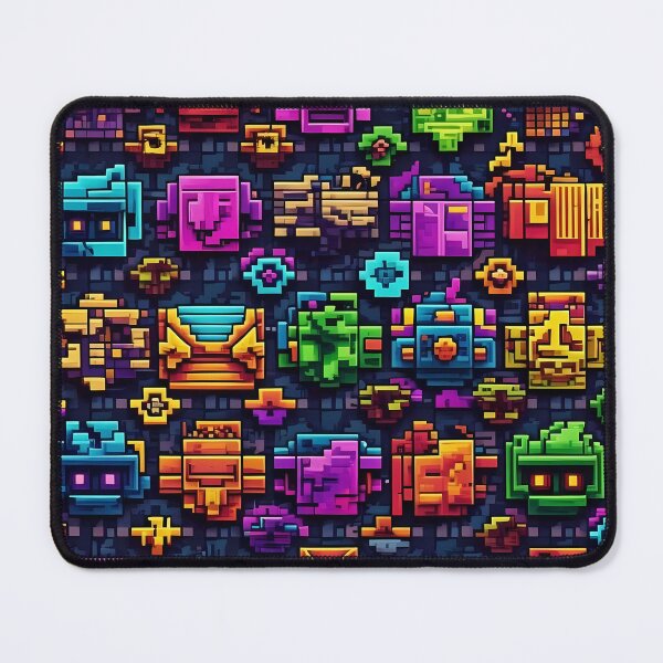 Item preview, Robot theme, Saturated, Retro video games graphics, Diagonal Repeated Hexagonal Pattern Textures designed and sold by Digital-Davinci.