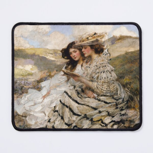 Item preview, On the Dunes Victorian Portrait - Lady Shannon and Kitty Oil Painting by James Jebusa Shannon designed and sold by Under-TheTable.