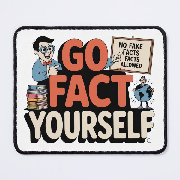 Item preview, Go Fact Yourself – Funny Educational Graphic Design designed and sold by ByBryteG.