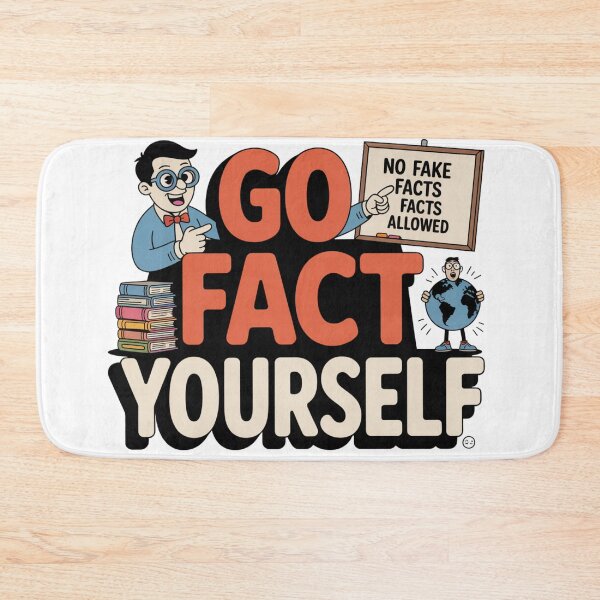 Item preview, Go Fact Yourself – Funny Educational Graphic Design designed and sold by ByBryteG.