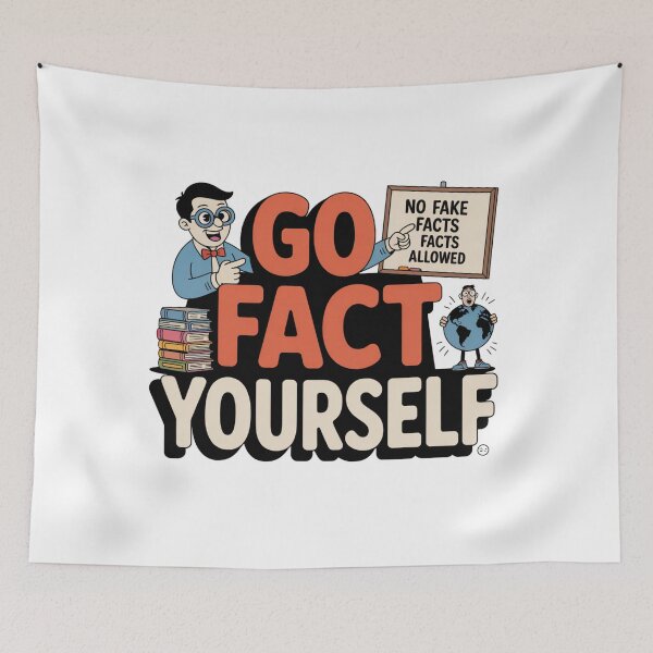 Item preview, Go Fact Yourself – Funny Educational Graphic Design designed and sold by ByBryteG.