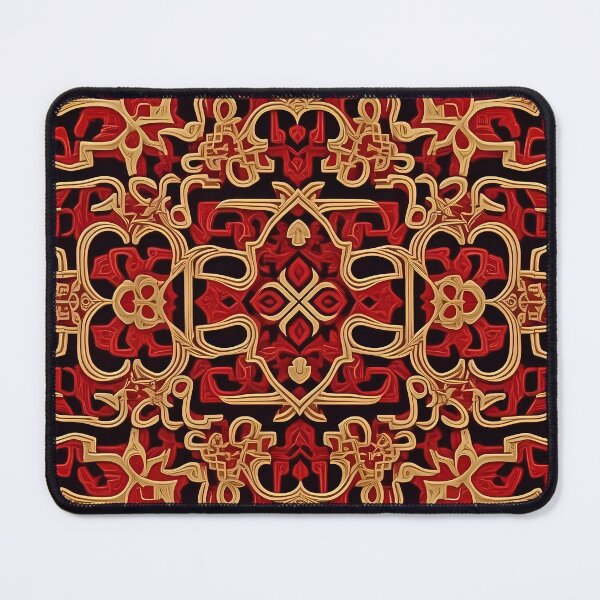 Item preview, Red Beige, Mural Mosaic, Dark Theme, Diagonal Repeated Hexagonal Pattern Textures designed and sold by Digital-Davinci.