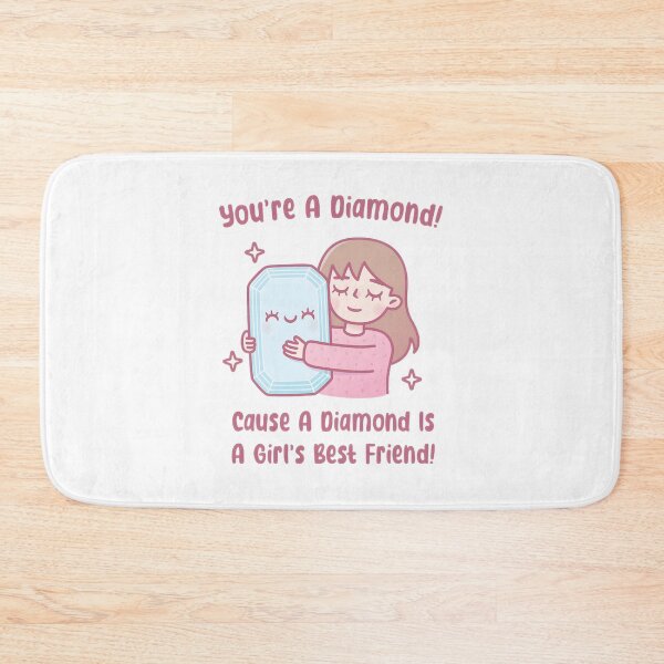 Item preview, You're A Diamond! Sweet Girl Hugging Gemstone - Best Friend Gift designed and sold by SylviaWilliam.