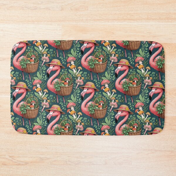 Item preview, Foraging Flamingo – Cottagecore Whimsy designed and sold by Deezyned.