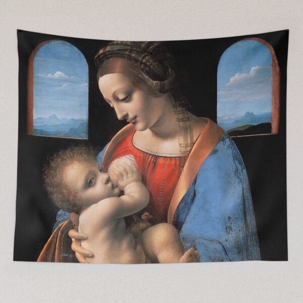 Item preview, Madonna Litta Leonardo da Vinci Renaissance Painting - Virgin Mary Christ Child 1490 designed and sold by Under-TheTable.