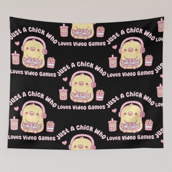 Item preview, Cute Gamer Chick: Just A Chick Who Loves Video Games designed and sold by SylviaWilliam.