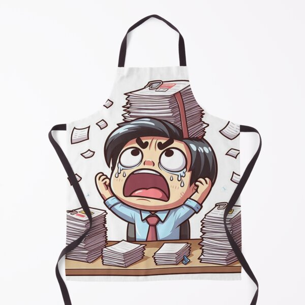Item preview, Overwhelmed Office Worker Cartoon Design designed and sold by CalmMatterStudio.