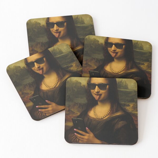 Item preview, cool Mona Lisa sticks out her tongue designed and sold by Mauswohn.