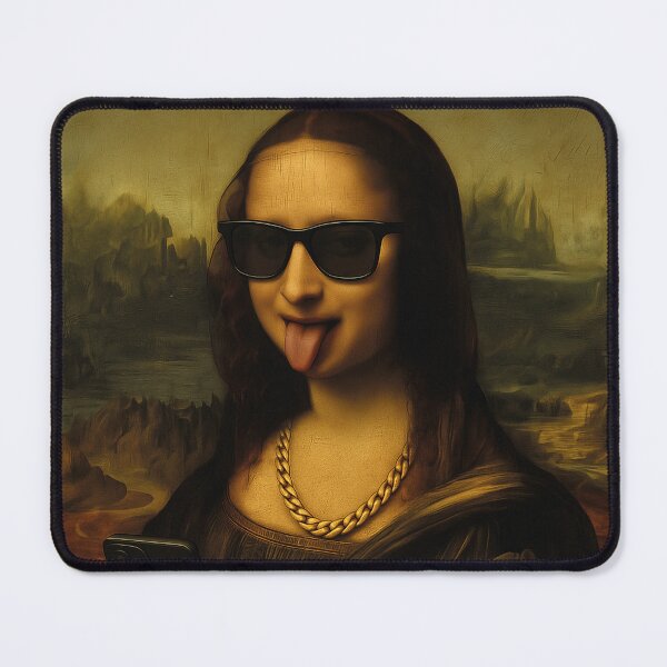 Item preview, cool Mona Lisa sticks out her tongue designed and sold by Mauswohn.