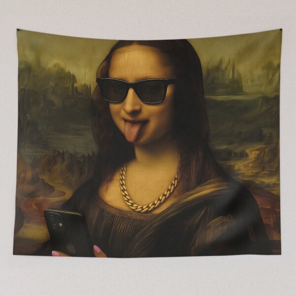 Item preview, cool Mona Lisa sticks out her tongue designed and sold by Mauswohn.