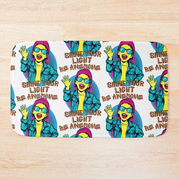 Item preview, Pop Art Character with Pink Dotted Background and Motivational Text designed and sold by SplashTastic.