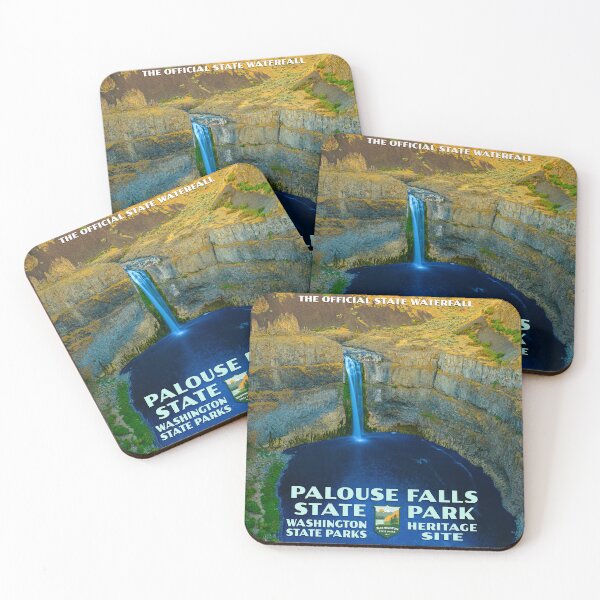 Item preview, Vintage WPA-Style Palouse Falls State Park Poster designed and sold by travelwitheric.