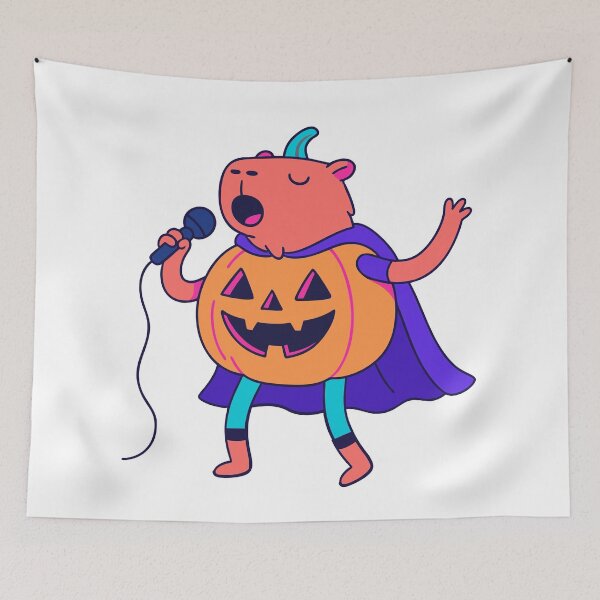 Item preview, Pumpking Capybara Singer designed and sold by RHADMAS.