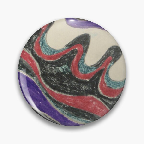 Item preview, split color waves round abstract design designed and sold by SmashingDeals.