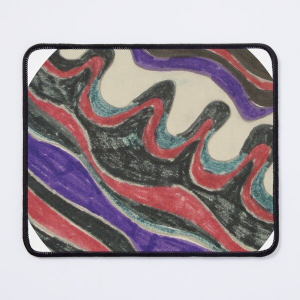 Item preview, split color waves round abstract design designed and sold by SmashingDeals.