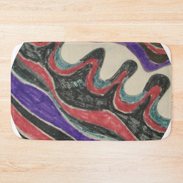 Item preview, split color waves round abstract design designed and sold by SmashingDeals.