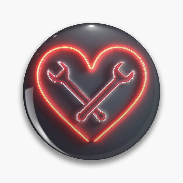 Item preview, Garage Love — Neon Wrench Heart designed and sold by ArgentoArt.