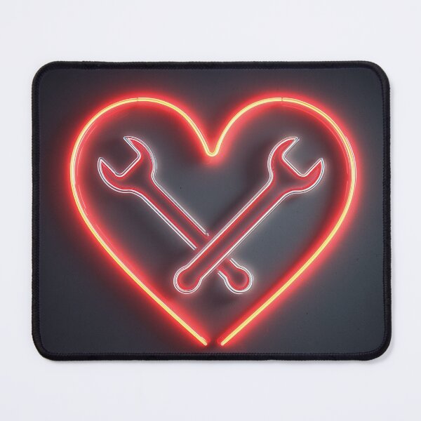 Item preview, Garage Love — Neon Wrench Heart designed and sold by ArgentoArt.