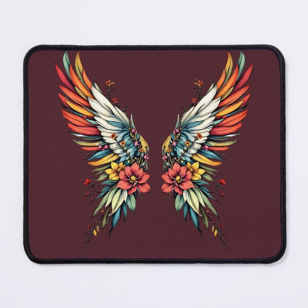 Item preview, Floral Angel Wings Illustration designed and sold by BirdsnStuff.