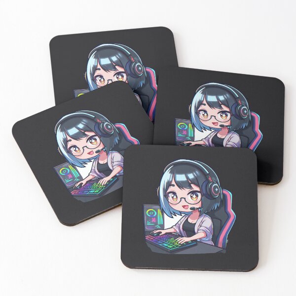 Item preview, Chibi PC Gamer Girl — RGB Battlestation designed and sold by ArgentoArt.