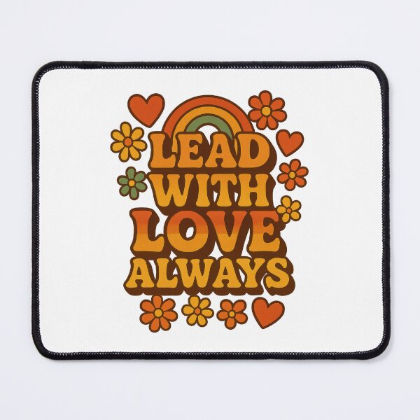 Item preview, Lead With Love Always – Retro Groovy Positivity Quote Design designed and sold by inkoutninja.
