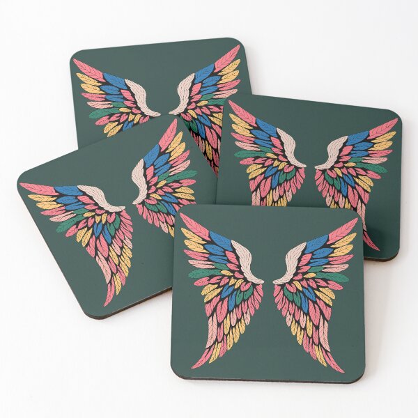 Item preview, Colorful Angel Wings Illustration designed and sold by BirdsnStuff.