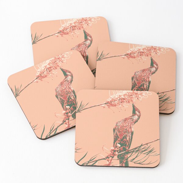Item preview, Wattlebird Australian bird orange green designed and sold by blueidesign.