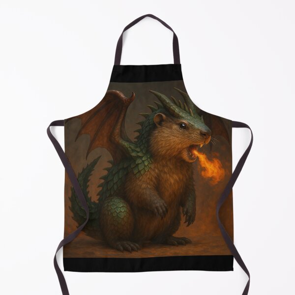Item preview, Fire-Breathing Dragon–Marmot Chimera — Whimsical Fantasy Illustration designed and sold by AnotherMarmot.