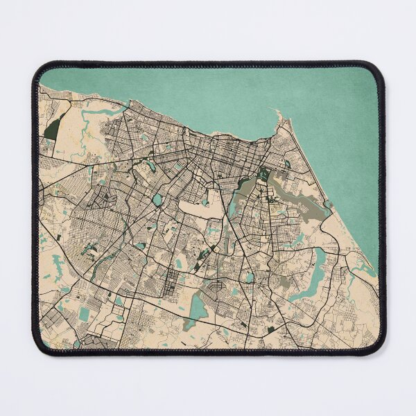 Item preview, Fortaleza City Map of Ceará, Brazil - Vintage designed and sold by deMAP.